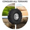 1Set/2PCS RC Crawler Wheel Rims Beadlock Rubber Wheel Tires Heavy Duty Bearing & Grip Spare Part for 1:10 TRX4 Model Car