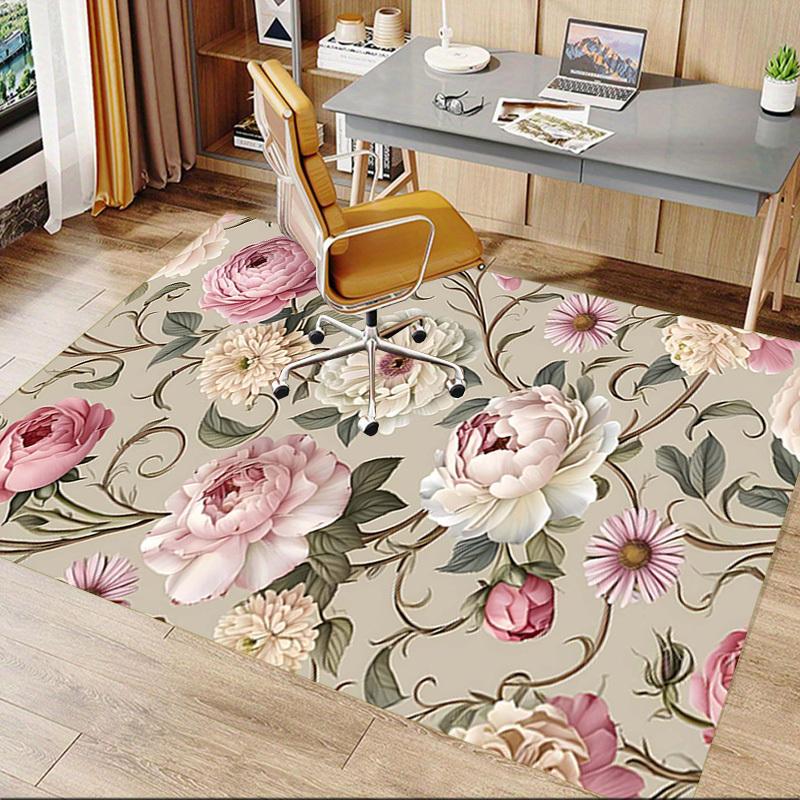 1PC Floral Pattern Extra Large Non Slip Floor carpet, Office, family, Studio   Large Area Rug Indoor Rugs, Bold Statement Piece