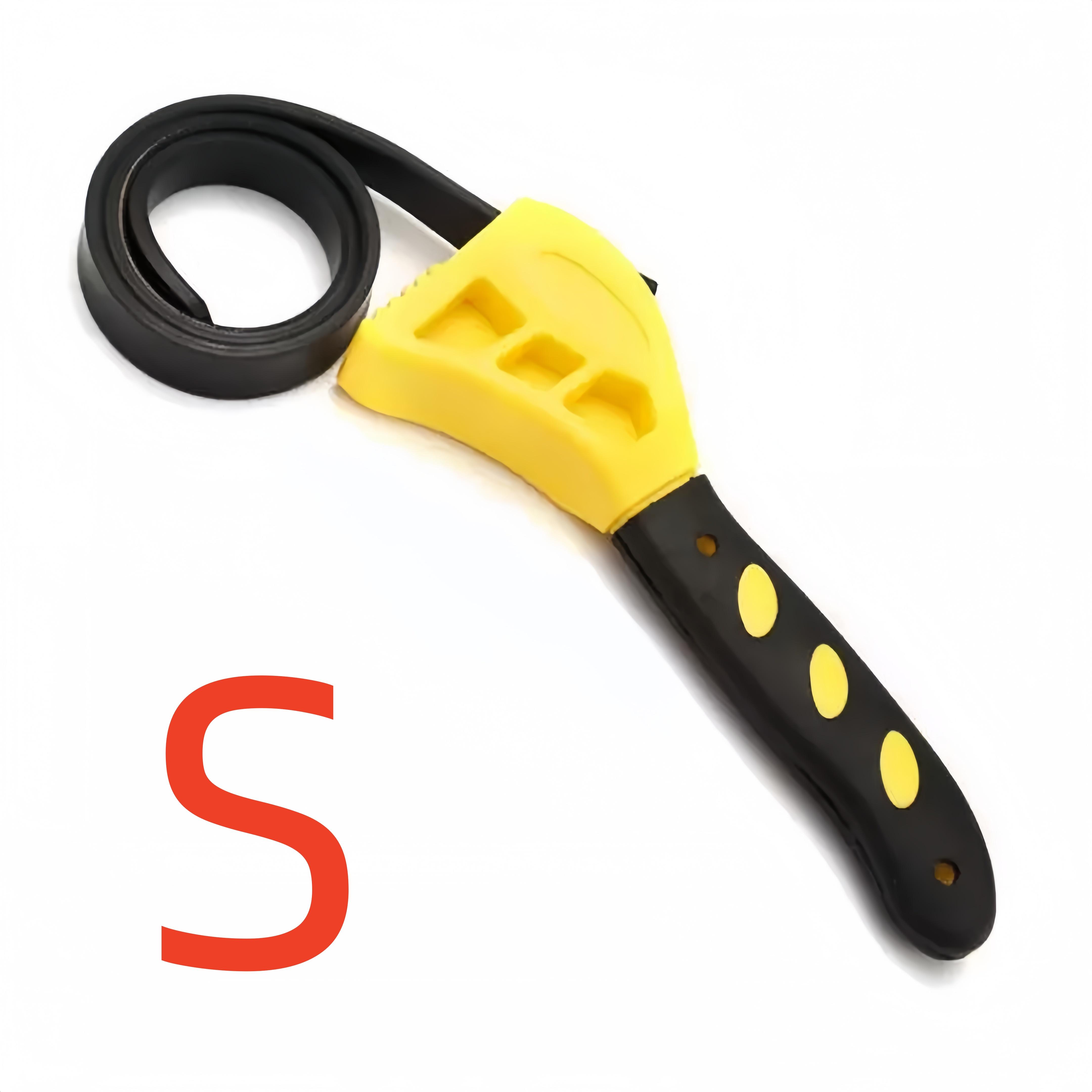 

6/8-inch Belt Wrench Adjustable Rubber Bottle Opener Dual-purpose Wrench for Automotive Repair Filter Vehicle Disassembly Tool