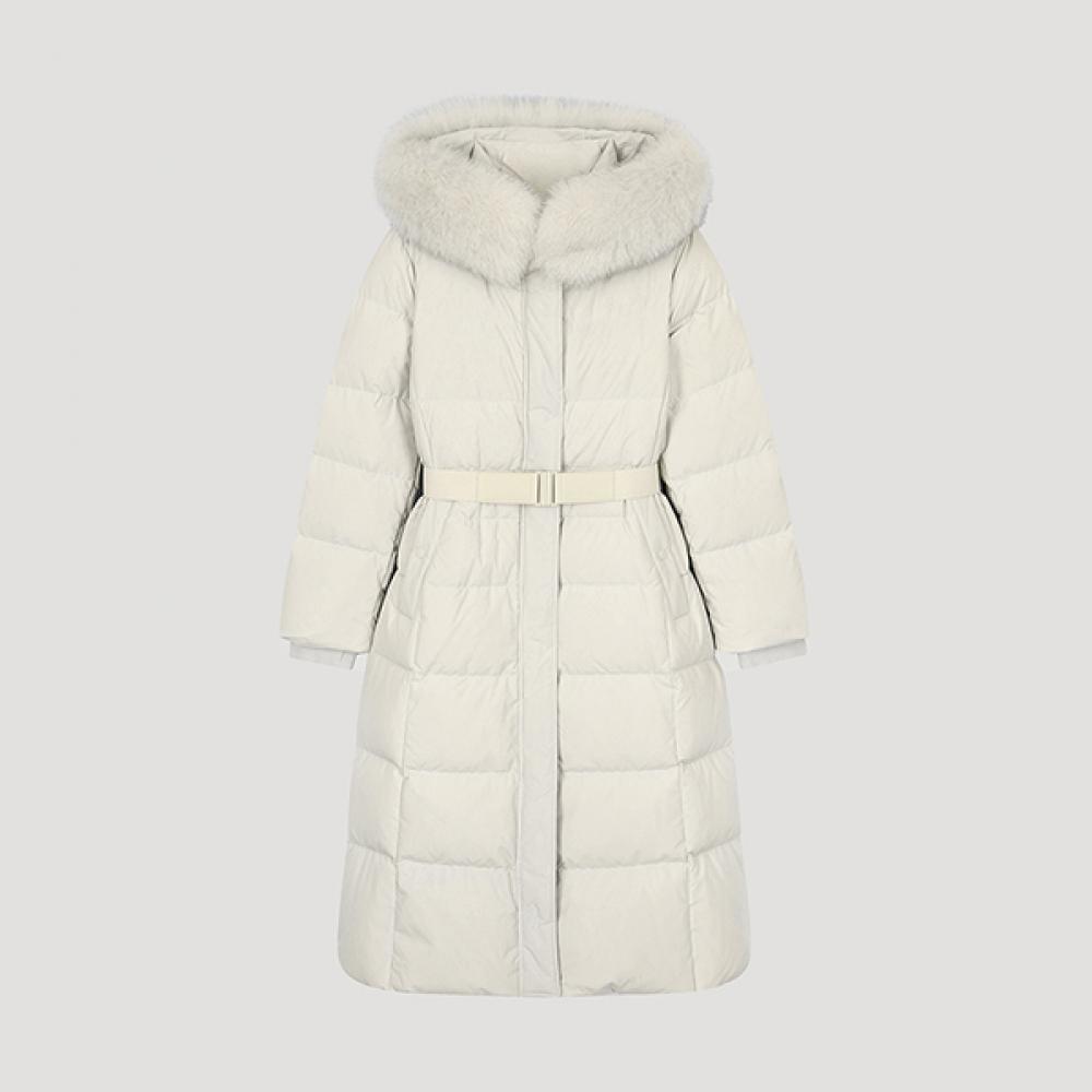 

She S miSS Fox Fur gooSe Down Long Jumper SSgjpo42010 Iv Ivory/55