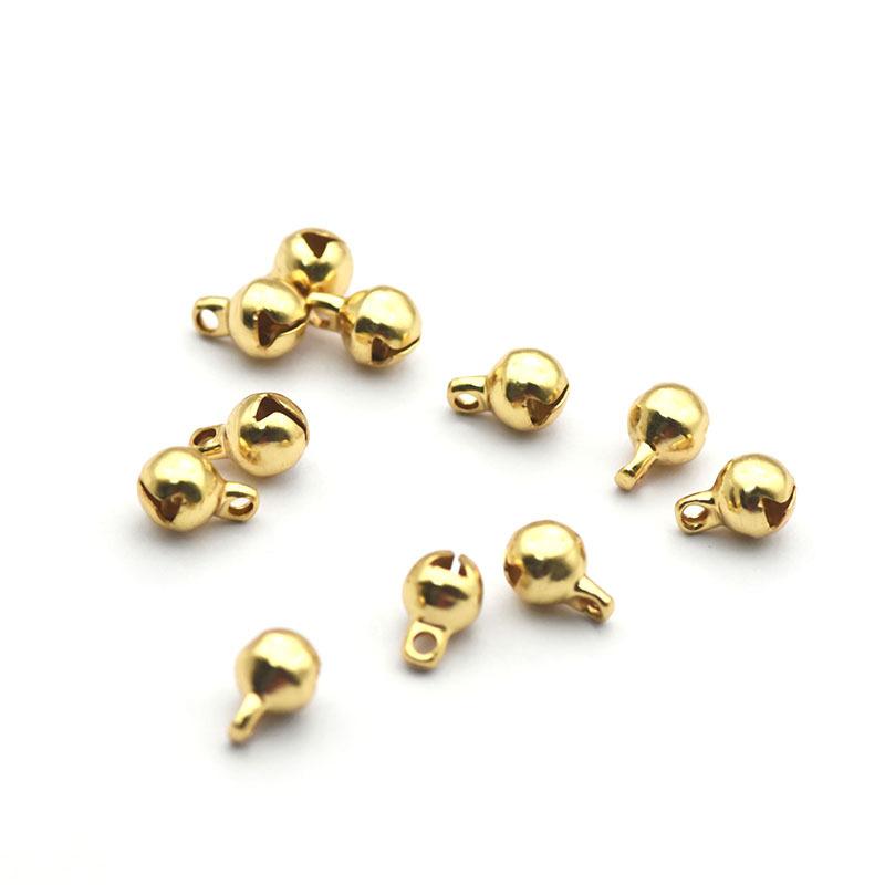 100Pcs 316L Stainless Steel Bells Gold Silver Mini Bells DIY Handcraft Jewelry Clothes Dolls Decoration Gift Sewing Accessories