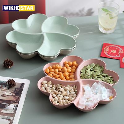 Heart Shaped Fruit Platter Creative Plates Storage Box Dried Fruit Snack Plates Divided Candy Dessert Plate Container