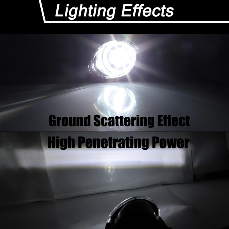 2PCS Foglight Cover For BMW E46 M3 2001- 2006 LED Fog Lamp Headlight Front Bumper Foglight Cover Dual Holes