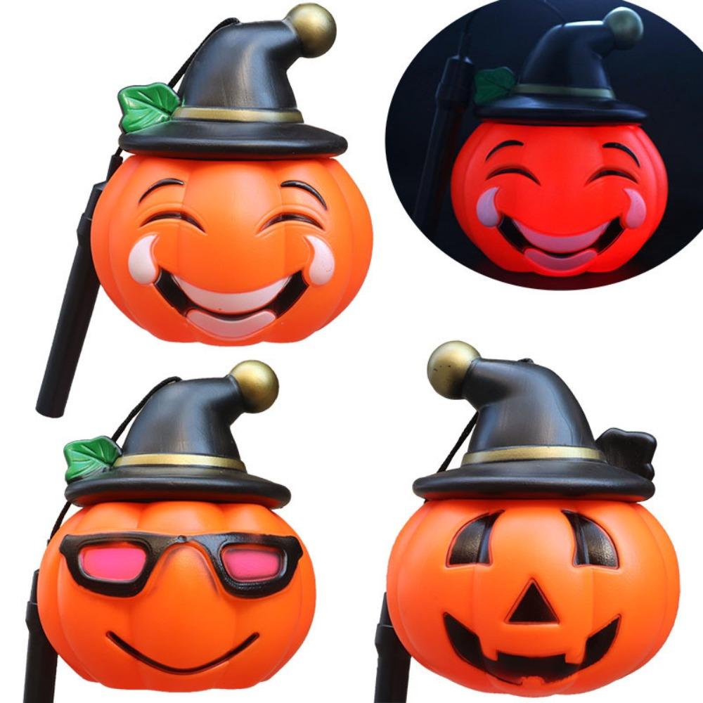 

Cartoon Toy Jack-O -Lantern Plastic Handheld Turnip Lamp Funny Glowing Pumpkin Lantern Festival