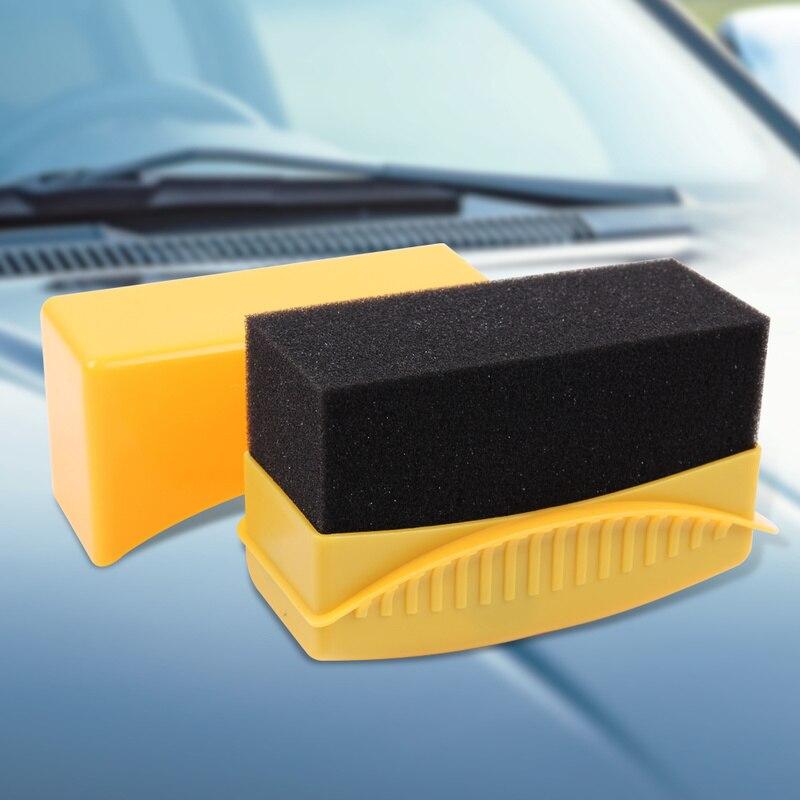 Car Tire Cleaning Sponge Wipe Polishing Oiling Waxing Brush Tool with Cover Universal Auto Wheel Tyre Contour Maintenance Care