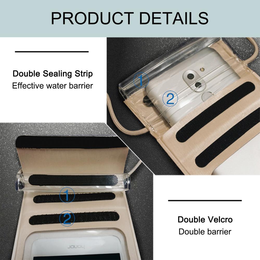 Universal Transparent Diving Swimming Phone Case Waterproof Phone Pouch Underwater Phone Sealed Bag