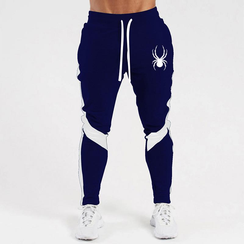 

2025 Новые мужские осенне-зимние повседневные брюки с животным принтом, спортивные брюки, мужские брюки, джоггеры, длинные брюки XL темно-синий