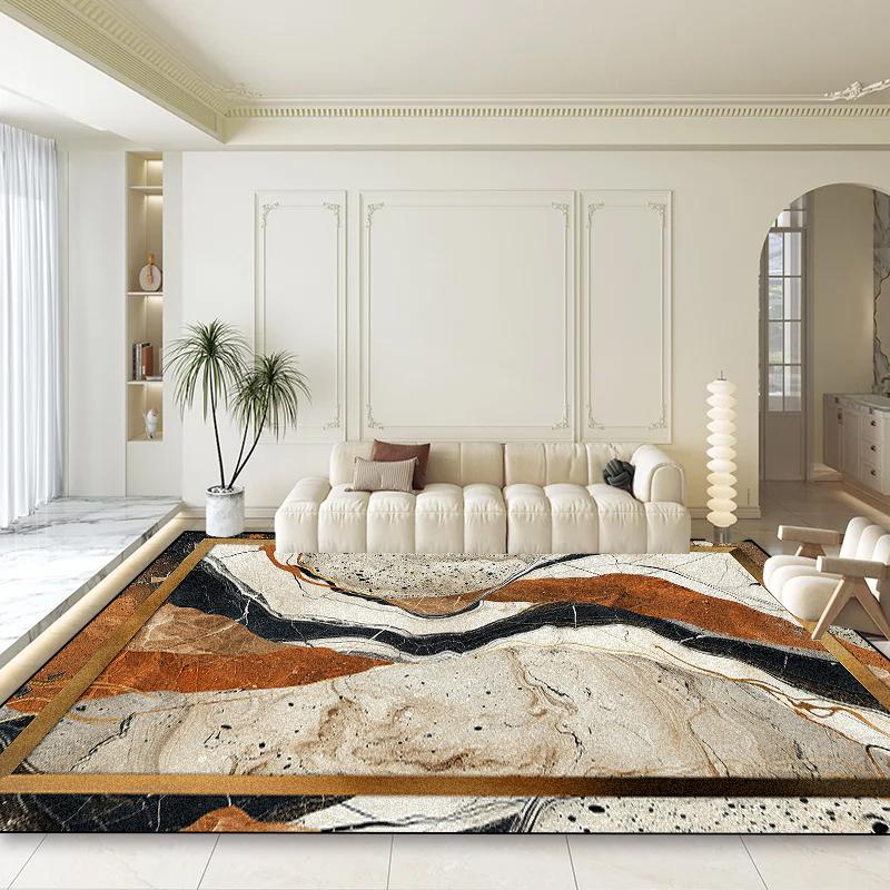 Moderní luxusní velký koberec pro dekoraci obývacího pokoje Domácí abstraktní koberce Protiskluzové koberce do ložnice Koberce do salonku Snadno čistitelná podložka pod stůl