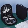 2 Person Utensil Picnic Set with Plate Spoon Knife Fork Outdoor Picnic Tableware Camping Dinnerware Set