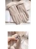 Women's Winter Velvet Suede Cycling Gloves - Thick, Warm, Cute, Windproof, Touchscreen-Compatible