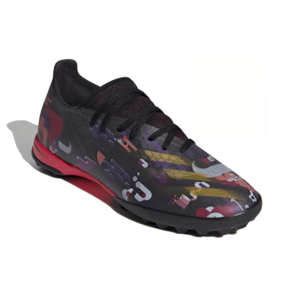 Adidas X Ghosted .3 Round Toe Comfortable TF (Rubber Studs) Non-Slip Durable Football Shoes Unisex Football Shoes Black Red G54893