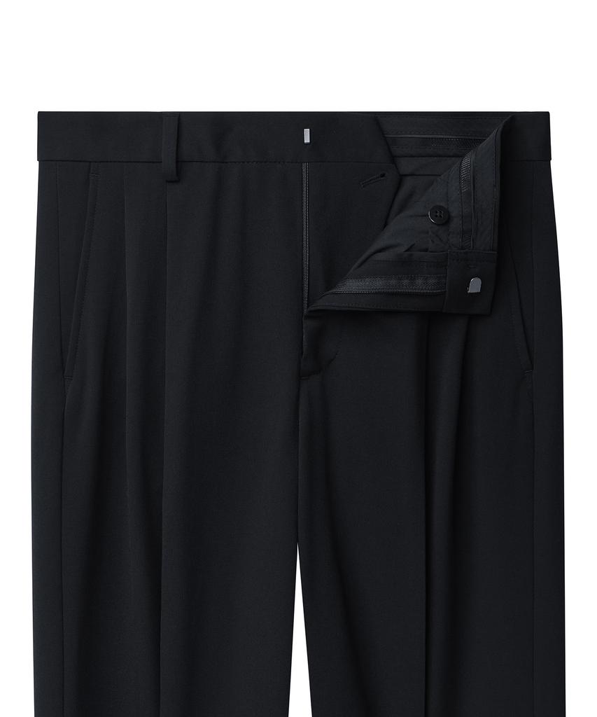 MUSINSA STANDARD Real Wide Belted Slacks [Black]