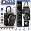 Portable Key Lock Box 4-Digit Combination Safe Detachable Shackle Protective Cover Key Storage For Home Rental Garage Office Realtor Emergency Access