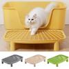 Plastic Pet Cat Litter Mat Anti-carrying Heightened Cat Litter Pad Double-layer Multi-color Cat Rubbing Foot Control Table