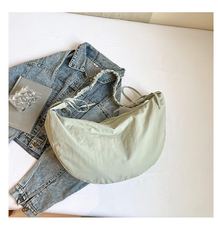 

Сумка-пельмень большой вместимости из ткани Оксфорд, сумка-мессенджер, женская нишевая новинка, универсальная модная повседневная спортивная наплечная сумка, тренд зелёный