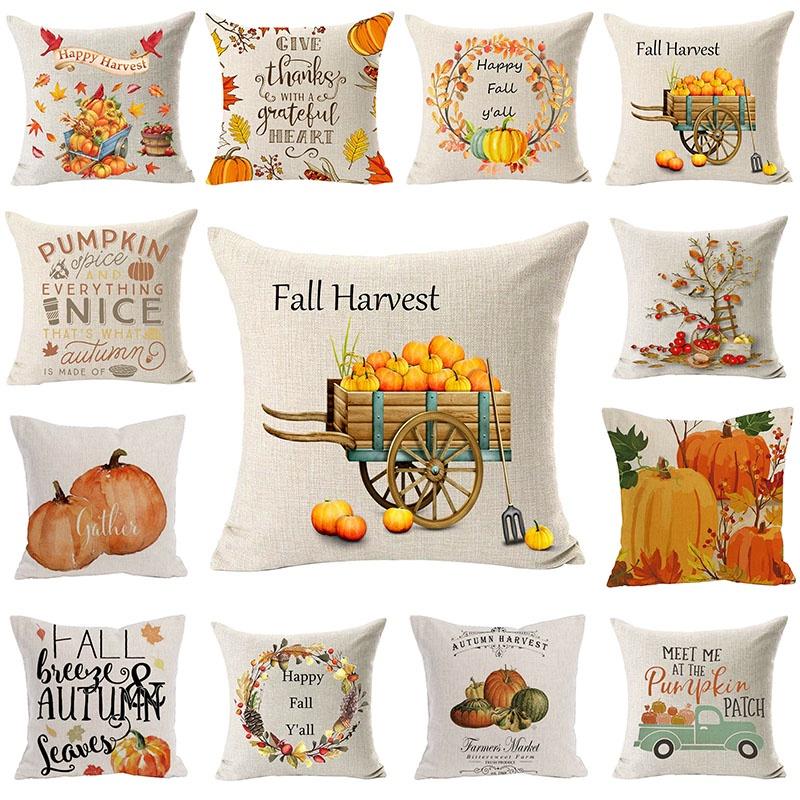 Wunderschöner Halloween-Kürbis-Kissenbezug mit elegantem verdecktem Reißverschluss