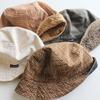 LOOKING4U On the Moment Reversible Check Bucket Hat C3 Ivory