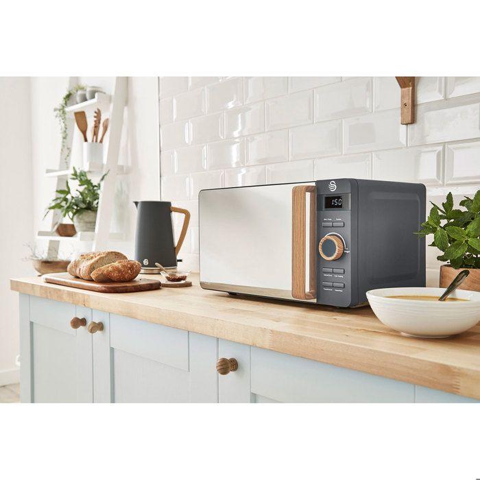 Micro-ondes Digital 20L Design Moderne Nordic SWAN SM22036GRYNEU 800W Gris 41026