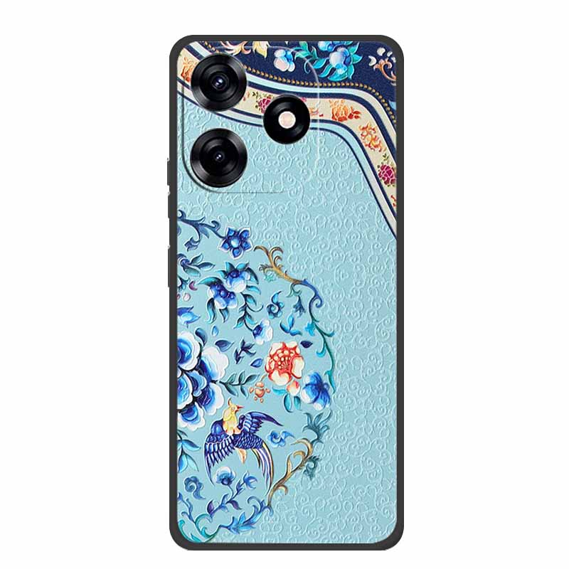 3D Embossed Case For ZTE Blade V50 Design 4G Phone Case Relief Black Silicone Soft Coque For ZTE Blade V50 Smart Back Cover Case