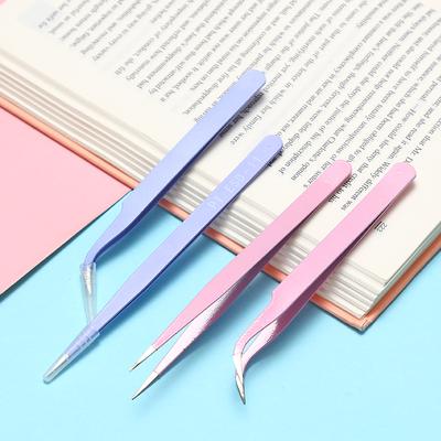 1 Set Edelstahl Gerade Gebogene Pinzetten Für Nail Art Aufkleber Picking Werkzeug Make-up Wimpern DIY Pinzetten Werkzeug