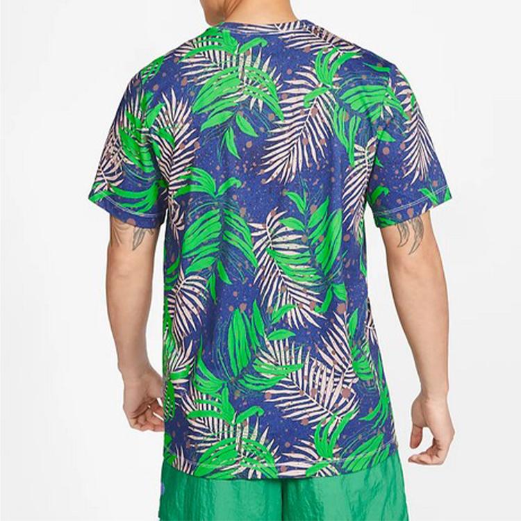 Jordan Poolside Print Crew Neck T-Shirt Men Tops Purple CQ2063-554