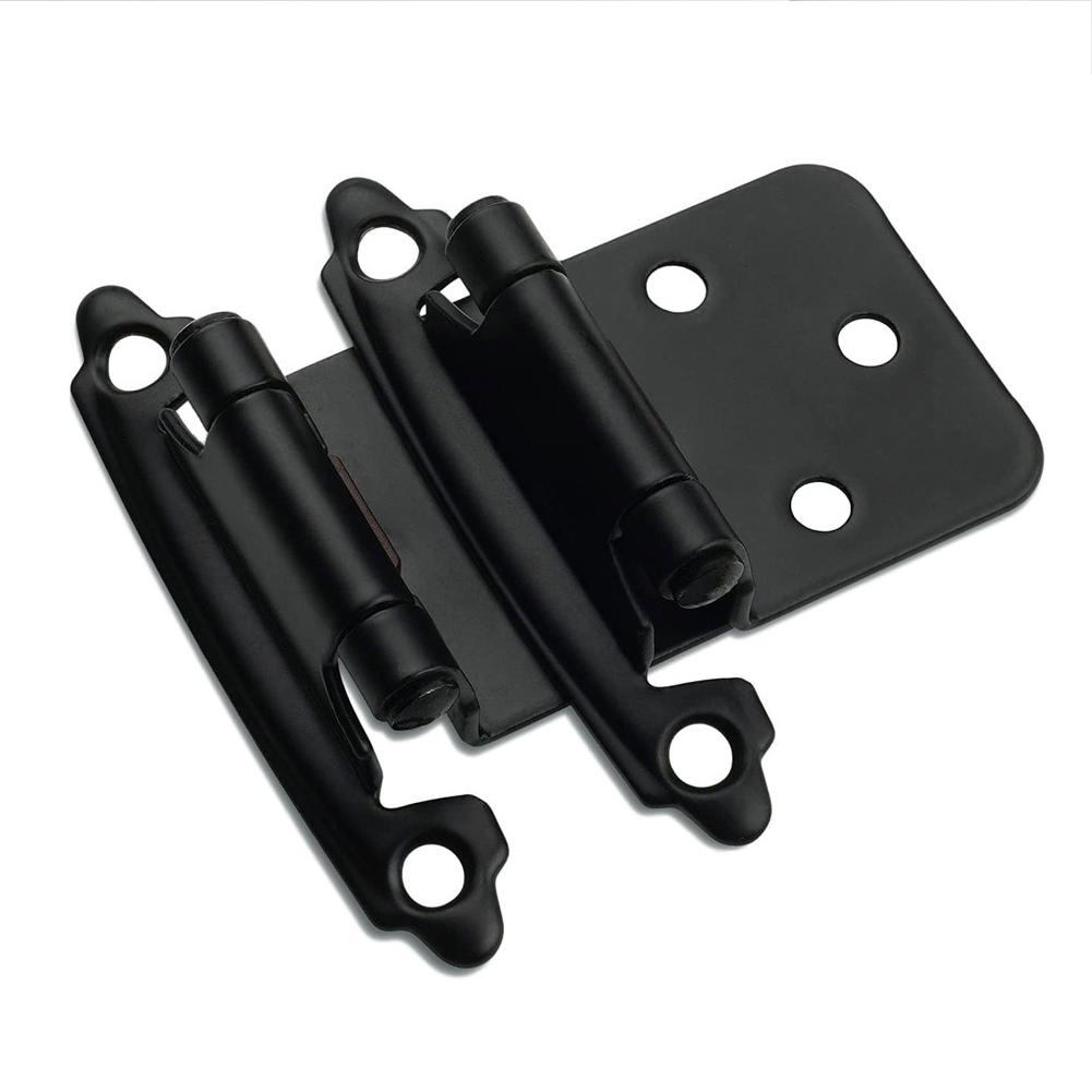 2Pcs American Self Closing Spring Hinge with Screws Overlay Cabinet Door Flush Hinges for DIY