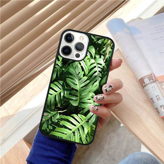 Monstera Flower Tropical Green Leaves Phone Case For iPhone 17 Air 15 16 Cover  14 13 Pro Max 12 11 Pro Max Max Plus