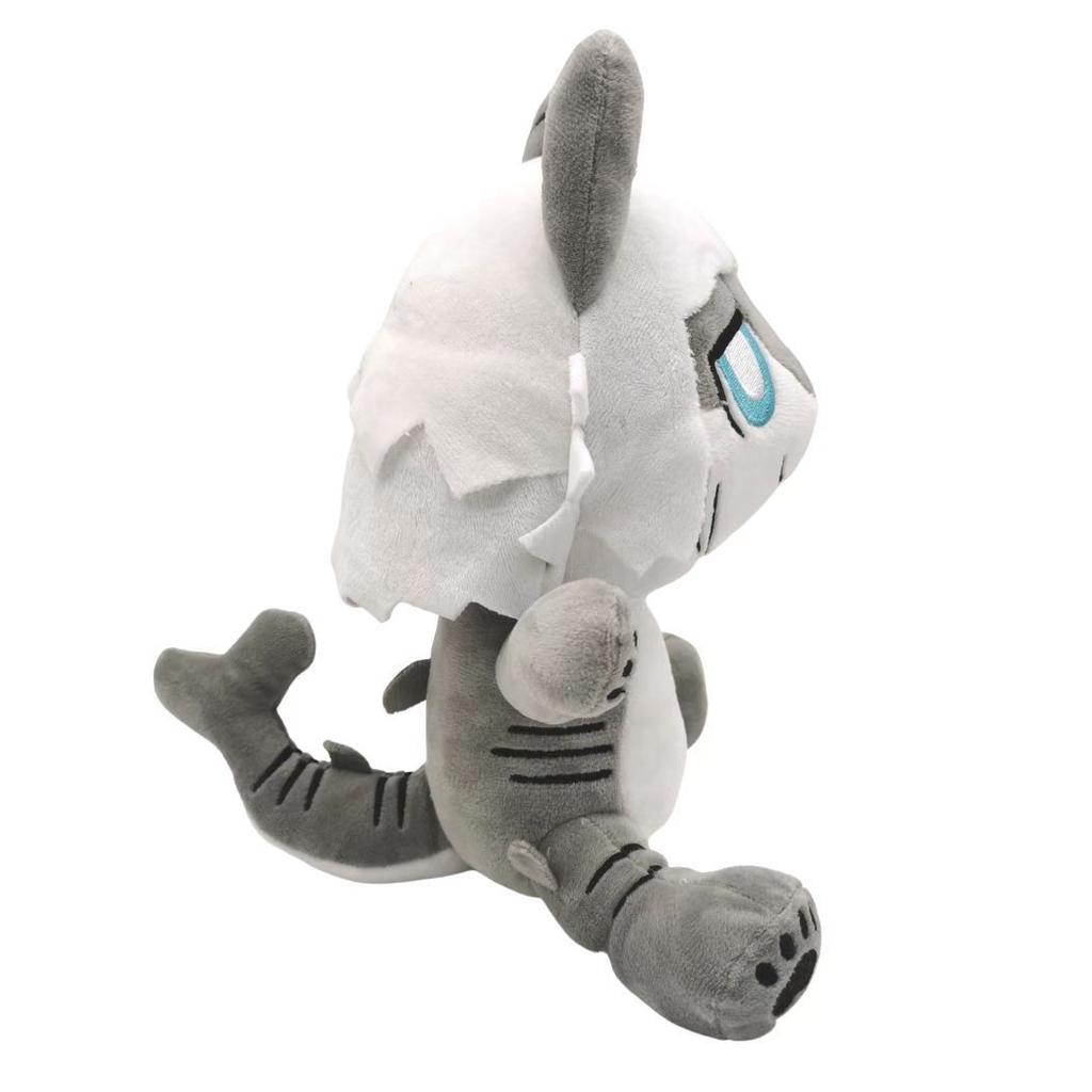 Changed Puro Plush Doll, Transfur Beast Lab Game Character Stuffed Animal, Soft Collectible Toy for Fans, Gray