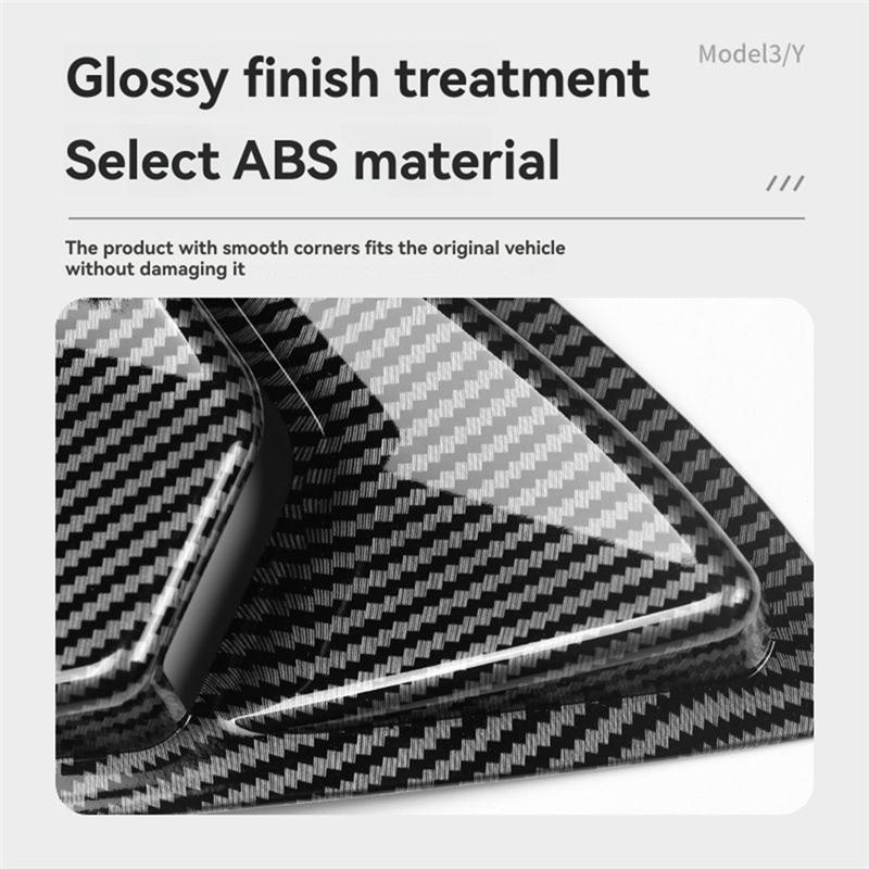 

Car Rear Shutter Window Cover For Tesla Model Y Rear Triangular Louver Decoration Cover Accessories