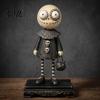 Creative Gift for Friends Halloween Pumpkin/Skeleton Figurine, Resin Desktop Ornament, Retro Cartoon Vintage Party Supplies Humanoid Statue