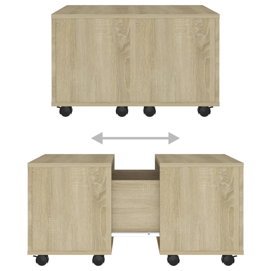 Vidaxl Couchtisch, Sonoma-Eiche, 60x60x38 cm, Holzwerkstoff
