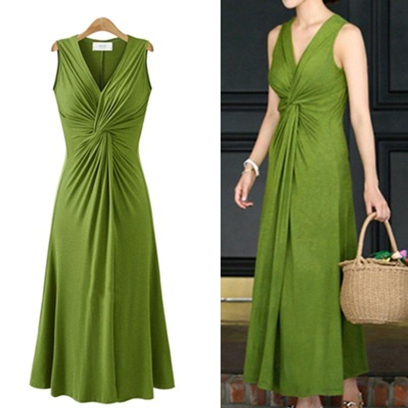 

100.00kg Export Oversize Women s Clothing Fat Sister Sleeveless Long Jumper Dress Fashion Wind plus Size Beach Vacation Green 5XL
