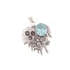 Sky Blue Topaz Gemstone 925 Sterling Silver Jewelry Handmade Boho Pendant 1.49" CP-28-7