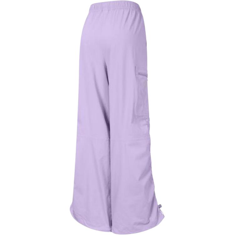 Adidas Originals City Skate Fashion Soft Versatile Sports Lace-Up Cargo Pants Women Bottoms Purple JN1685
