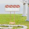 2-Pack Gold Square Crystal Flower Stands for Wedding Centerpieces, 11 lbs/5kg Max Load Each, 35.4x27.6in Modern Crystal Displays