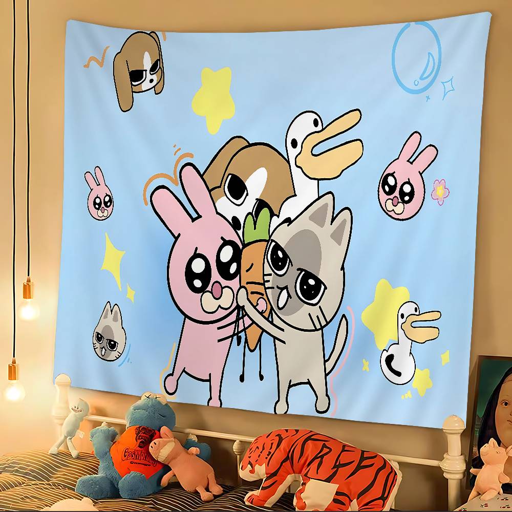 Funny-Siam-LippuS-Meme Hanging Bohemian Tapestry Bohemian Wall Tapestries Mandala Kawaii Room Decor