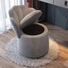 Wooden Stool with Storage Space Makeup Backrest Stool with Wheels Removable Portable Shoe Changing Footstool Home Furniture