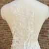 1 Pair 48×18cm Embroidered Lace Trim Large Floral Design Snowflake Lace Decor  DIY Garment Decor