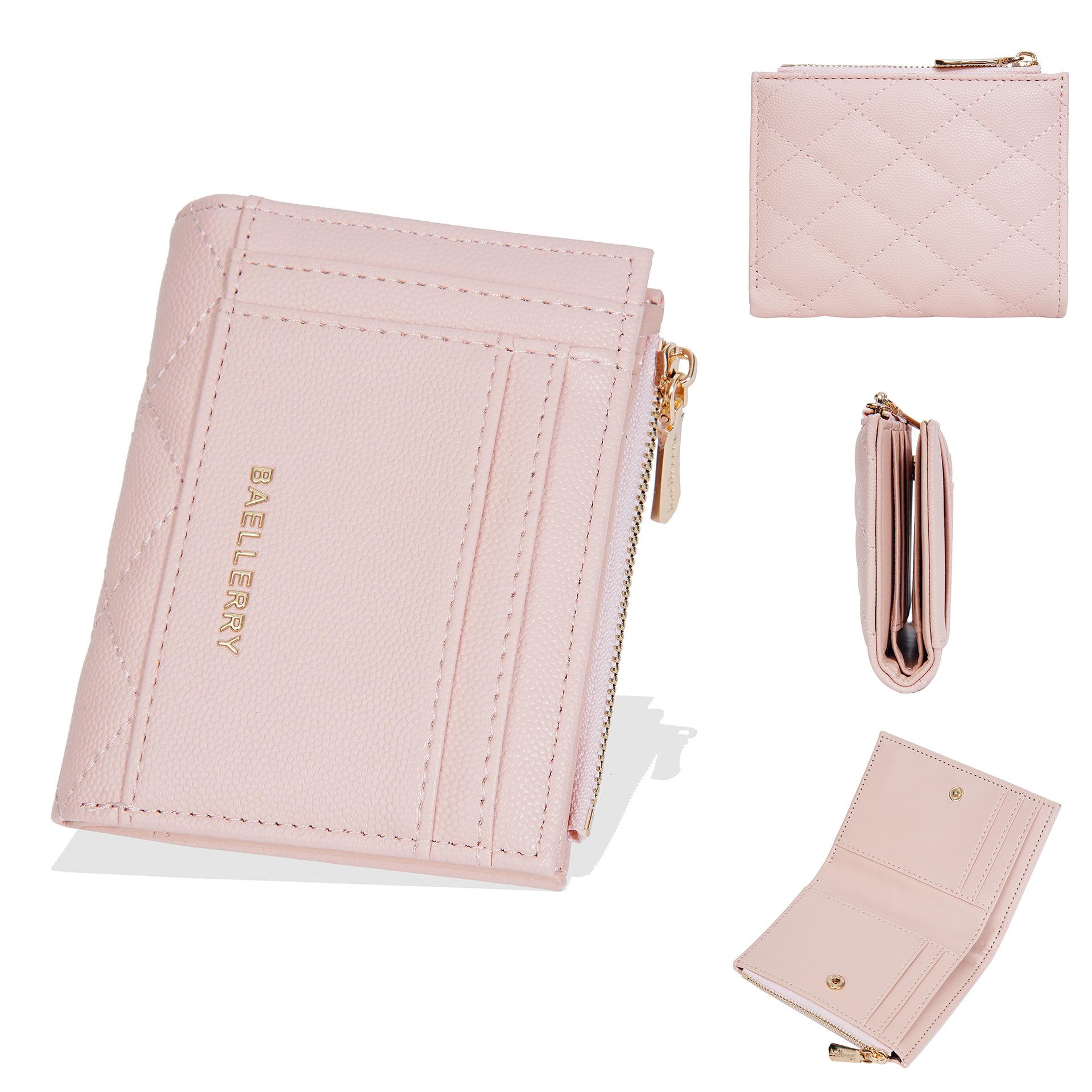 Женский кошелек премиум короткий милый ins женский многокарточный кошелек на молнии для монет кошелек для мелочи кошелек для карт one size розовый