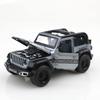 (Bagged) 1/36 Scale Four-Door Jeep Wrangler-Style Off-Road Pullback Toy Car, Die-Cast Metal, Boy's Toy, Powerful Pullback.