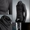 Schickes Herren Einfarbiges Stehkragen Langarm Pullover Unterhemd Slim T-Shirt