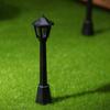 3Pcs Miniature Street Lamp Simulation Lights Black Natural Resin for Micro Landscape Decorative Gardening DIY Fairy Garden