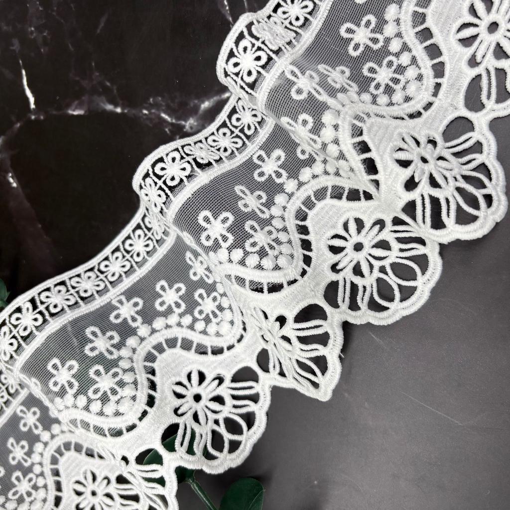 Water-Soluble Lace Milk Silk Embroidered Lace, Dress Women'S Clothing Children'S Clothing Hem Hollow Decoration