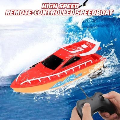 Waterproof Electronic Boat High Speed RC Boat Birthday Gift Remote Control Speedboat  Pools Lakes