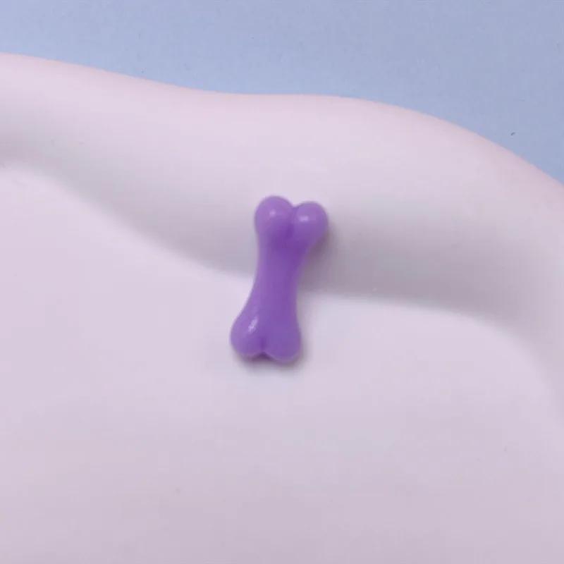 Z05 50pcs 18mm Interest Bone Shape Acrylic Beads Loose Spacer Beads Handmade Jewelry Making DIY Bracelet Earrings Accessories