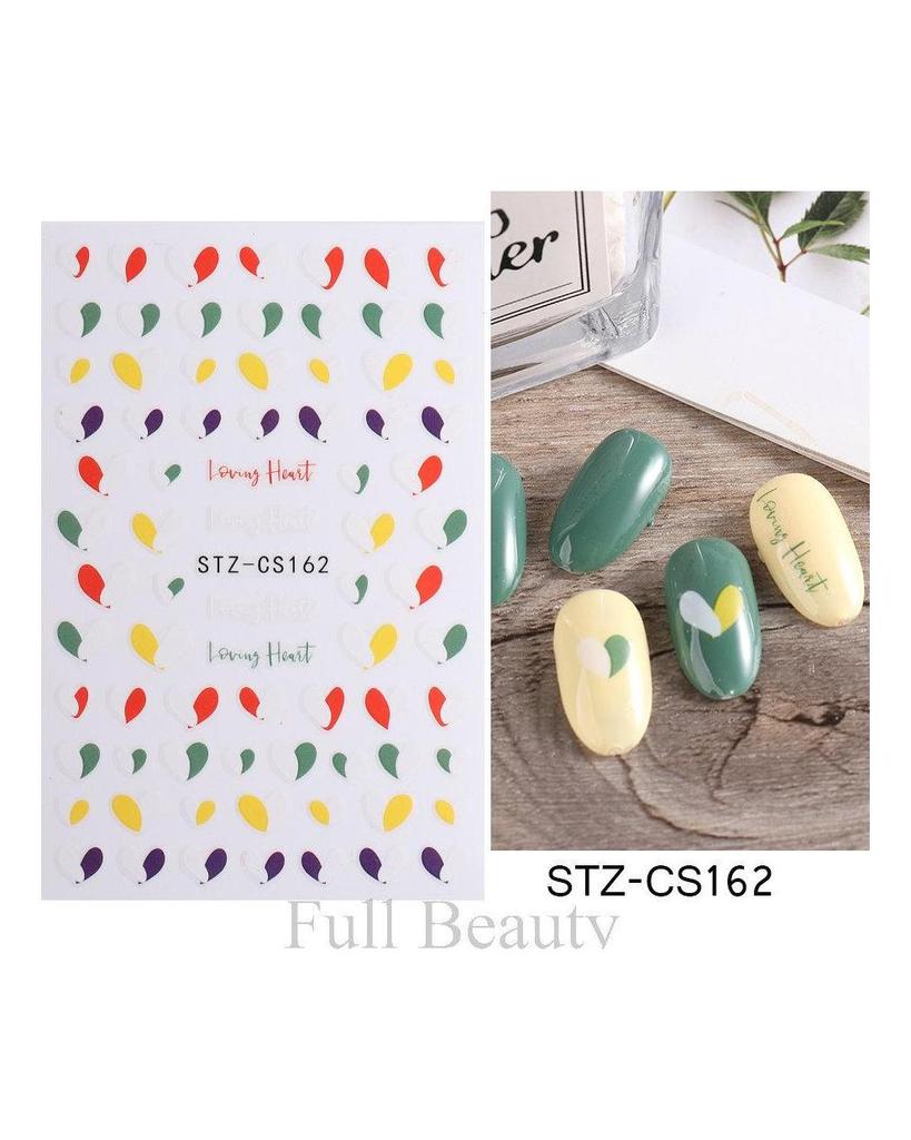 Water Nail Decal and Sticker Flower Leaf Tree Green Simple Summer Slider for Manicure Nail Art Watermark Tips