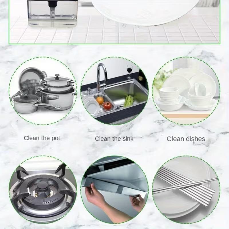 Dishwashing Liquid Press Box Automatic Dish Soap Dispenser Soap Box Sponge Wipe Cleaning Box Kitchen Magic Liquid Box