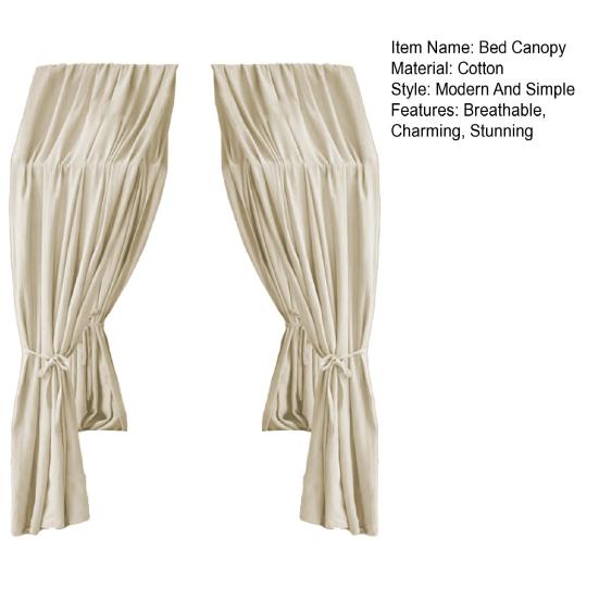 Bed Canopy for Girls Boys Bedroom Decor Cotton Bed Scarf Drape Decorative Soft Mosquito Net for Nursery Children's Room Decoration