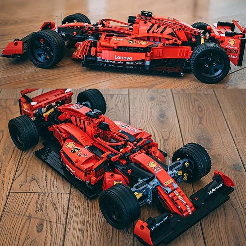 

High-Tech Formula Cars 023005 Red F1 Building Blocks Sports Racing Cars Super Model Kits Bricks Toys for Kids Boys Gifts