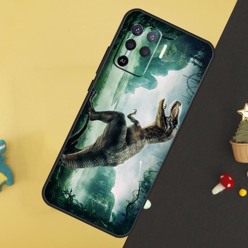 Dinosaur Case For Oppo A60 A80 A40 A15 A16 A17 A57 A94 A74 A54 A76 A96 A18 A38 A58 A78 A98 A5 A6 Pro